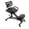 Kneeling Chair W/Backrest & Cushion Adjustable Ergonomic Stool Black 30