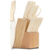 Knife Set with Built-in Sharpener Block, Dishwasher Safe