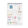 Knitting Key Measurements Poster, 13x19 Inch, Portrait, Unframed