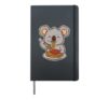 Koala Pasta Cartoon Hardcover Journal, Black