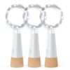 KOBWA Bottle Lights with Cork, USB Rechargeable Wine Bottle Light Battery Operated Jars Fairy Lights, 2025 Upgraded String Lights for Xmas Decorations(Cool White, 3 Pack)