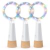KOBWA Bottle Lights with Cork, USB Rechargeable Wine Bottle Light Battery Operated Jars Fairy Lights, 2025 Upgraded String Lights for Xmas Decorations(Multi-Colour, 3 Pack)