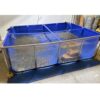 Koi Pond Window Kit, Durable PVC Canvas Liner, Steel Frame, Fish Habitat & Farming, Easy Assembly, Perfect for Aquatic Gardens (80x50x35cm)