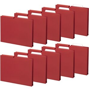 Kokuyo NEOS A4 File Folders, 1.2 Inches (30 mm) Depth, 3 Side Binding PP Type with A Customizable Tab, 10 Pack of Carmine Red, Japan Import (A4P-NEF30RX10)