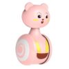KONTONTY Educational Tumbler for Babies, Pink Abs Plastic Winking Sliding Tumbler that Trains Finger Grasping Ability and Improves Hand-Eye Coordination, for Early Learning