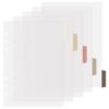Koqye Earth-Toned A5 Binder Dividers with 5 Tabs, 6-Ring Planner & Album