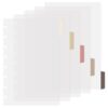 Koqye Earth-Toned Junior Size Discbound Dividers, 8-Hole 5 Tabs