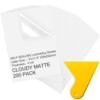 Kosiz 200 Pack Matte Self Adhesive Laminating Sheets, 9 x 11.5 Inches, 4 Mil Thick for Letter Size 8.5 x 11 Matte Finish Self Lamination Sealing Sheets, No Heat Laminating Sheet, with Scraper