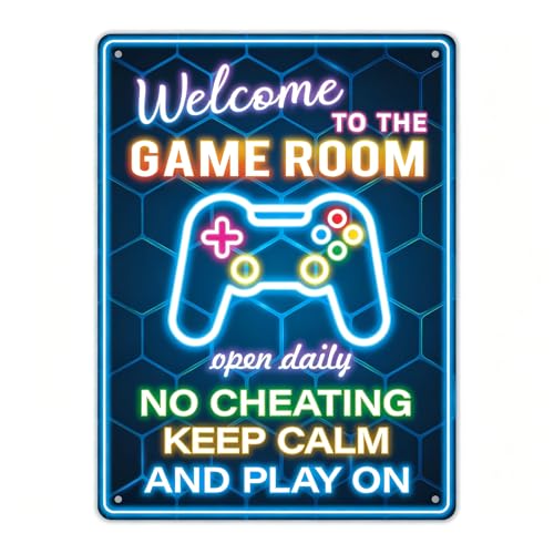 Kossokiwi Game Room Neon Wall Art Decor for Boys-Cool Video Game Themed Sign,Gaming Poster for Teen Boy Bedroom, Gamer Gift for Son, Friends, Game Lover(11 * 8inches,Rope Included)