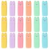 Kosveril 18 Pcs Mini Marker Pens, Cute Bear Design, Colorful Highlighter Set, Dual Chisel Tip, Transparent Barrel, Compact 5.5 in Size for Office, School, Home, Notes, Diaries and Calendars