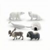 kowaku 6 Pieces Arctic Animal Figures with igloos Miniature Arctic Animal Playset Educational Toy for Desktop