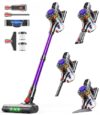 KQAHA Cordless Vacuum Cleaner, 550W 45KPA Vacuum Cleaners for Home, 65Mins Stick Vacuum with Self-Standing, LED Display & Anti-Tangle Wireless Vacumm