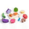 KQFCAZRE Toy Board Fine Motor Pretend Culinary Set Display Wooden Pretend Culinary Set for Kids, Tabletop , Vegetable Set