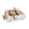 KQFCAZRE Wooden Barbecue Toy Grill Storage Friendly Play Barbecue Set with Skewers Indoor Toy Grill for Young Children