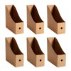 Kraft Paper Desktop File Organizer Set of 6, 10.25 × 3.54 × 10.63 inches