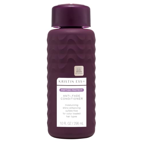 Kristin Ess+ Anti-Fade Moisturizing Conditioner with UV Color Shield & Peptide Technology for Prolonged Color Vibrancy - Sulfate Free, Paraben Free, Vegan, 10 fl oz (Pack of 12)