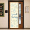 KrixiPom Speech Therapy Polyester Linen Banner, Floral Classroom Door Decor