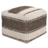 KSEHNEI Square Pouf - Earth Tone Brown - Natural and Eco-Friendly Pouf Ottoman, Adds Warmth and Texture to Your Home Decor