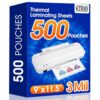 KTRIO 500Pack 3 Mil & 300Pack 5 Mil Laminating Sheets