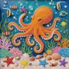 KUFWKEY Octopus Pearl Art Kit,Ocean Underwater Pearl Diamond Art