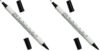 Kuretake ZIG Memory System Twin Marker, Writer, No.10, Pure Black (MS-6600-010) (Pack of 2)