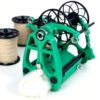 KxTsng 12v Electric Yarn Spinner Winder Spinning Wheel, Spinning Wheel for Wool, with 3 Spools, Adjustable Speed, Forward & Reverse for S/z Twist, for Mini Mill and Studio Green