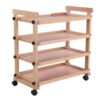Kynophyla Solid Beechwood Art Cart Storage Organizer with Caster Wheels