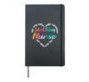 Labor & Delivery Nurse Heart Word Cloud Watercolor Rainbow Hardcover Journal, Black