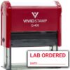 Lab Ordered Date Self-Inking Rubber Stamp | Referrals, Results & Orders Rubber Stamps (Red Ink) - Q-400