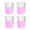 Labvida 4pcs Stackable Plastic Beakers, Vol.500ml, PP Material, with Molded Graduation, LVB004