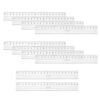 LALAFINA Plastic Straight Ruler 10pcs with Large Print Numbers and Wavy Edge Measuring Ruler High Visibility and Smooth Edges, 20cm for School and Creative Projects
