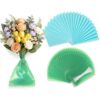Lallisa 100 Pack Triangle Floral Foam with Fresh Flower Shipping Bags and Zip Ties, Bouquet Transport Kit for Florist Packaging, Leak Resistant Arrangement for Keeping Blooms Hydrated
