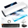 Laminator, A4 Laminator Machine, 9 Inch Thermal Laminator with 6 Laminating Pouches, Desktop Cold & Hot Laminator