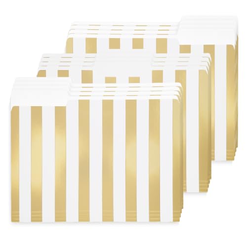 Landhoow 24 Pack 1/3 Cut Tabs Gold Foil Stripe File Folders Letter Letter Size Filing Organizers Decorative School File Folders for Classroom Back to School Student and Teacher Supplies