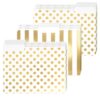 Landhoow 24 Pack Decorative File Folders with 1/3 Cut Tabs, Gold Foil Stripe and Polka Dots File Folders Letter Size Pocket Document Organizers for Classroom, Back to School Student Teacher Supplies