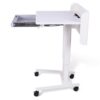 Laptop Workstation Desk Adjustable Height with Wheels for Speech &