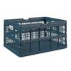Large Blue Foldable Storage Basket with Handles