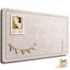 Large Bulletin Board, 35 X 24 Inches Felt Cork Board with 40 Pushpins, Foldable Felt Notice Pin Board Photo Display Board with Self-Adhesive Tape for Office Home School (Oatmeal, 35x24 inch)