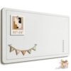 Large Bulletin Board, 35 X 24 Inches Felt Cork Board with 40 Pushpins, Foldable Felt Notice Pin Board Photo Display Board with Self-Adhesive Tape for Office Home School (White, 35x24 inch)