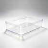 Large Clear Plastic Organizer Tray,12"x6"x2" Wide PET Storage Drawer Tray