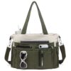 Large Corduroy Tote Bag for Women, 17-Pocket Laptop Work Travel Bag (Green)