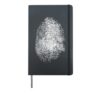 Large Fingerprint Police Crime Scene Analysis Fingerprint Hardcover Journal, Black