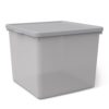 Large Gray Plastic Storage Box with Lid