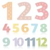 Large Math Poster Numbers 1-12 Multiplication Chart Poster 12 PCS, Pastel