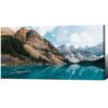 Large Moraine Lake Wall Art Banff National Park Rocky Mountain Canvas Poster Turquoise Lake Reflection Canada Wilderness Landscape Print Farmhouse Nature Decor for Living Room 24x48inch Framed