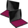 Large Premium Magenta Purple Ink Stamp Pad - 5" by 7" - Quality Felt Pad - Pack of 2