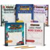 Large Print Word Search Books for Adults - Spiral Bound 5-Book Gift Set