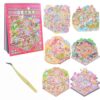 Large Size 3D House Scene Sticker Book, DIY Craft Kit with Tweezers