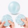 Large Stress Ball for Adults, 2.4-Inch Moldable Gel Squishy Fidget Ball, Frosted Matte Sensory Squeeze Toy for Stress Relief, Office Desk, Work and Home, Ice Blue