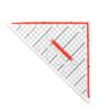 Large Triangle Ruler - 32cm Geometry Tool | with Handle & Protractor